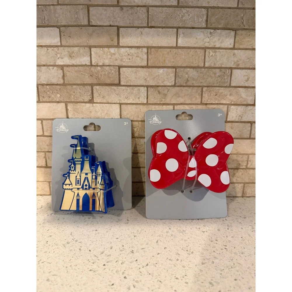 Disney Parks Hair Claw Clips Set of 2 Disney Character Accessories